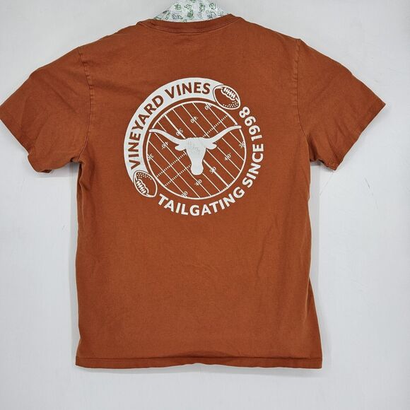 Texas Longhorns Shirt Mens Large Burnt Orange‎ College Football Vineyard Vines - Picture 1 of 10